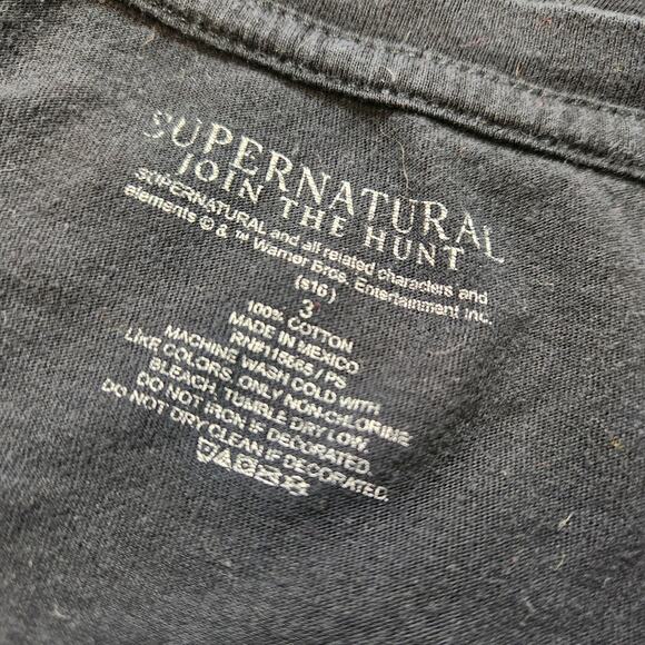 Supernatural TV Show Graphic Tee Plus Size 3X Black Join the Hunt Merch Sam Dean - Picture 9 of 11